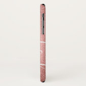 Elegant Script Roos Gold Sparkle gepersonaliseerde Case-Mate iPhone Case (Achterkant/links)