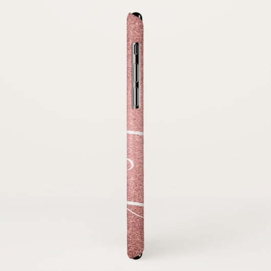 Elegant Script Roos Gold Sparkle gepersonaliseerde Case-Mate iPhone Case (Achterkant/links)