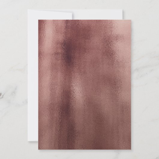 Elegant Script Roos Gold uitgestelde bruiloft Kaar Kaart (Achterkant)