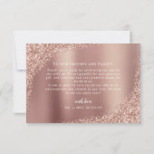 Elegant Script Roos Gold Wedding Hartelijk dank Bedankkaart (Achterkant)