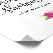 Elegant Script Roos Vrijgezellenfeest WelkomstPost Poster (Hoek)