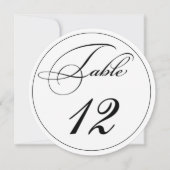 Elegant Script Round Table Number Kaarten (Voorkant)