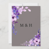 Elegant Script Roze Bloem Bruiloft Uitnodiging (Achterkant)