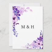 Elegant Script Roze Bloem Bruiloft Uitnodiging (Achterkant)