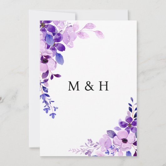 Elegant Script Roze Bloem Bruiloft Uitnodiging (Achterkant)