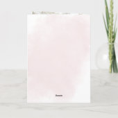 Elegant Script Roze Blush Bloemen Foto Bedankkaart (Achterkant)
