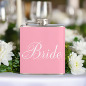Elegant Script roze bride Heupfles