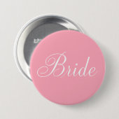 Elegant Script roze bride Ronde Button 7,6 Cm (Voorkant /achterkant)