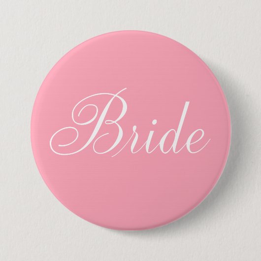 Elegant Script roze bride Ronde Button 7,6 Cm (Voorkant)