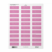 Elegant script roze bruiloft Return Address Label (Full Sheet)