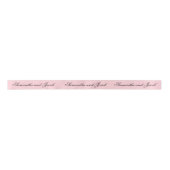 Elegant Script Roze Trouw  Satijnen Lint (Voorkant)