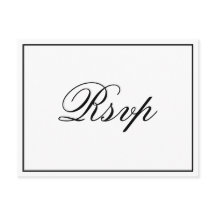Elegant Script RSVP-Briefkaart