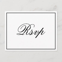 Elegant Script RSVP-Briefkaart Briefkaart