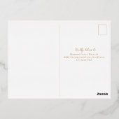 Elegant Script RSVP Gold metallic Wedding Folie Feestdagen Briefkaart (Achterkant)