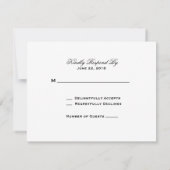 Elegant Script RSVP-kaart (Achterkant)