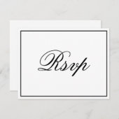 Elegant Script RSVP-kaart (Voorkant / Achterkant)