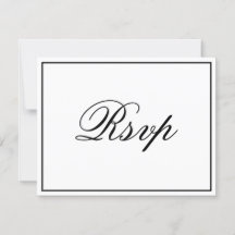 Elegant Script RSVP-kaart