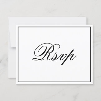 Elegant Script RSVP-kaart