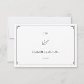 Elegant Script RSVP QR Code Zwart Wit Trouwen Kaartje (Achterkant)