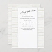 Elegant Script Rustic Wood Guest Information (Voorkant / Achterkant)