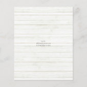 Elegant Script Rustic Wood Guest Information (Achterkant)