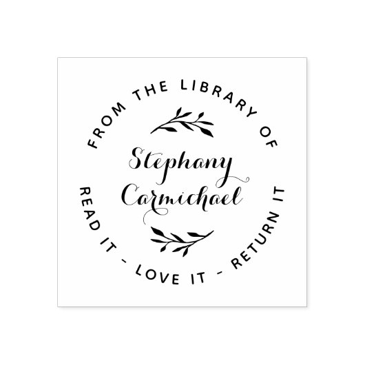 Elegant Script & Rustic Wreater uit de bibliotheek Rubberstempel (Afrduk)