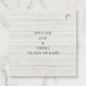 Elegant Script Rustiek hout liefde is zoet goud Bedankjes Labels (Achterkant)