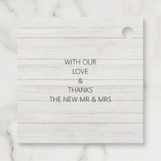 Elegant Script Rustiek hout liefde is zoet goud Bedankjes Labels (Achterkant)