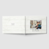 Elegant script rustiek hout nieuwe heer en mevrouw gastenboek (Volledig)