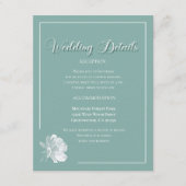 Elegant Script Sage Green Floral Wedding Informatiekaartje (Voorkant)
