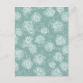 Elegant Script Sage Green Floral Wedding Informatiekaartje (Achterkant)