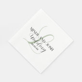 Elegant Script Sage Green Initiaal Wedding Servet (Hoek)