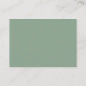 Elegant script Sage Green Pampas bruiloft details Informatiekaartje (Achterkant)
