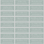 Elegant Script Sage Green Wedding Guest Address Sticker (Voorkant)