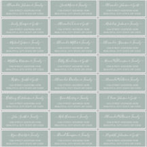 Elegant Script Sage Green Wedding Guest Address