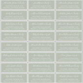 Elegant Script Sage Green Wedding Guest Address Sticker (Voorkant)