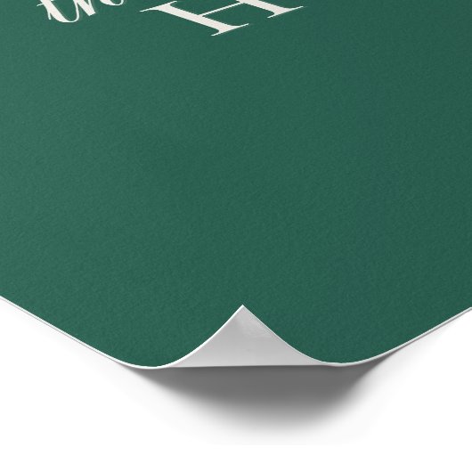 Elegant Script Sage Green Wedding Guestbook Poster (Hoek)