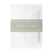 Elegant Script Sage Green Wedding