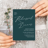 Elegant Script Sage Groen Eenvoudig repetitie dine Kaart