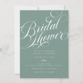Elegant Script Sage Groen Vrijgezellenfeest Kaart (Voorkant)
