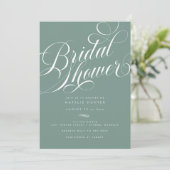 Elegant Script Sage Groen Vrijgezellenfeest Kaart (Staand voorkant)