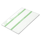 Elegant Script Sage Groene 8.5x11 Recepten Notitieblok (Schuin)