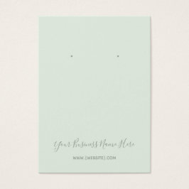 Elegant Script Sage Mint Green Earning Card Visitekaartje