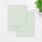 Elegant Script Sage Mint Green Earning Card Visitekaartje (Bureau)