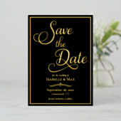 Elegant Script Save the Date Folie Uitnodiging (Staand Voorkant)