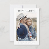 Elegant Script Save the Date Photo (Voorkant)
