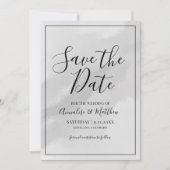 Elegant script Save the Date Wedding Aankondiging (Voorkant)