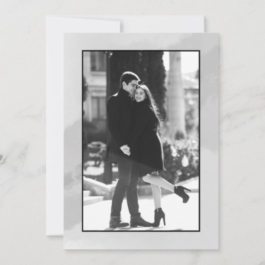 Elegant script Save the Date Wedding Aankondiging (Achterkant)