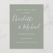 Elegant Script Save the Date Wedding Aankondigingskaart (Voorkant)