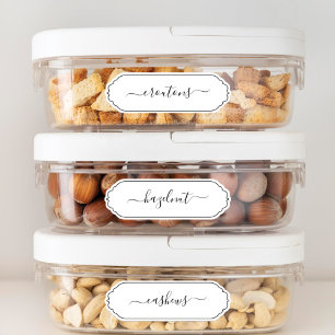 Elegant Script Scallop Lijst Kitchen Pantry Labels